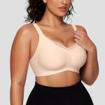 OEAK Wireless Seamless V Mesh Bralette for Comfort