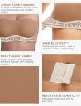 Zibnwek Women's Wireless Smoothing Strapless Bra Brown
