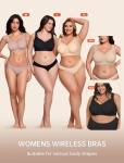 Supportive Wireless Push-Up Bra for Women