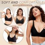 Wireless Push-Up Seamless T-Shirt Bra - Elegant Black
