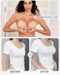 Adhesive Strapless Push-Up Bra with Nipple Covers