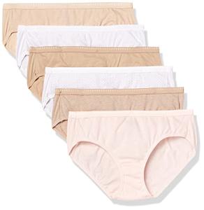Hanes Women's 6-Pack Breathable Cotton Hipster Panties
