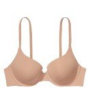 Victoria's Secret Cotton Push Up Perfect Shape T Shirt Bra, Full Coverage, Padded, Smoothing, Bras for Women, Beige (36DD)
