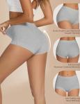 High Waisted Cotton Boy Shorts for Women - 5 Pack