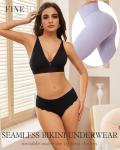 6 Pack Low Rise Seamless Cheeky Bikini Panties