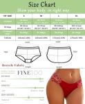FINETOO High Cut Lace Cheeky Bikini Panties 6 Pack