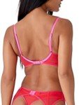 Gossard Women's Superboost Lace Non-Padded Plunge Bra, Red (Rose Red), 34DD