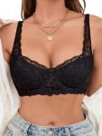 Avidlove Black Push-Up Corset Bra for Women