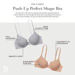 Victoria's Secret Cotton Push Up Perfect Shape T Shirt Bra, Full Coverage, Padded, Smoothing, Bras for Women, Beige (36DD)