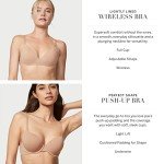 Victoria's Secret Cotton Push Up Perfect Shape T Shirt Bra, Full Coverage, Padded, Smoothing, Bras for Women, Beige (36DD)