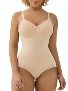 SHAPERX Women's Tummy Control Shapewear Bodysuit