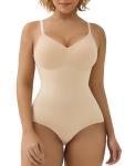 SHAPERX Women's Tummy Control Shapewear Bodysuit