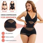 V Neck Shapewear Bra Bodysuit with Tummy Control