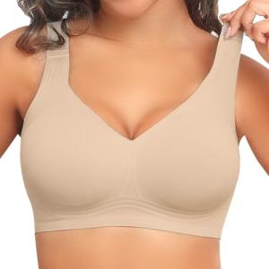 Plus Size Wireless Back Smoothing Bra for Women