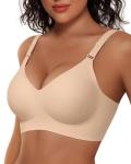 Vertvie Women's Seamless Wireless Push-Up Bra