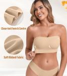 Comfortable Strapless Bra with Clear Straps