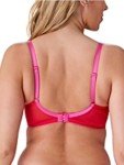 Gossard Women's Superboost Lace Non-Padded Plunge Bra, Red (Rose Red), 34DD