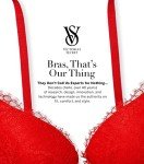 Victoria's Secret Dream Angels Push Up Bra, Padded, Plunge Neckline, Lace, Bras for Women, Red (36DD)