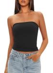 Strapless Black Tube Top with Built-In Bra
