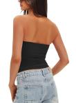 Strapless Black Tube Top with Built-In Bra