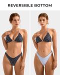 Cheeky Halter String Bikini Set with Polka Dots