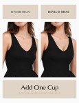 Deyllo Women's Front Closure Bras Lace Racerback Padded Push Up Bra Underwire Plunge(White,36C)