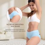 Bamboo Cool Women's Seamless Mid Waist Briefs - 5 Pack