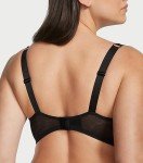 Victoria's Secret Very Sexy Shine Strap Push Up Bra, Adds One Cup Size, Plunge Neckline, Bras for Women, Black Lace, 38DD
