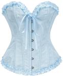 Azure Blue Lace Up Corset Top - Size S