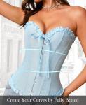 Azure Blue Lace Up Corset Top - Size S