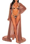 Pink Queen Women's Long Sleeve Sexy Swim Cover-Up
