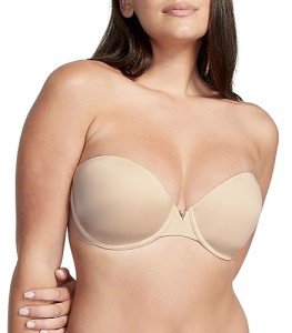 Victoria's Secret Sexy Illusions Lightly Lined Strapless Bra, Bras for Women, Marzipan, 36C