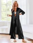 Ekouaer Long Satin Silk Bridesmaid Robe