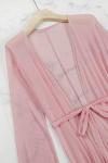Sovoyontee Sexy Pink Mesh Beach Cover-Up Dress