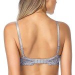Wingslove Women's Push Up Bra Lace Comfort Padded Bra Add 1 Cup Brassiere Plunge Underwire Bra Lift Up Bras (Grey, 38C)
