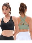 High Support Sports Bras for Active Women - 3 Pack