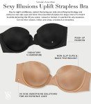 Victoria's Secret Sexy Illusions Uplift Strapless Push Up Bra, Bras for Women, Praline, 34B