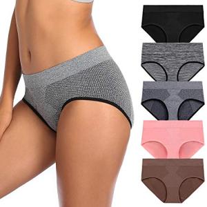 Ocojoce Womens Underwear, wicking underwear,Seamless Sports Athletic Hipster Breathable Performance Underwear for Women (Multicolored A, Large)