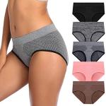 Ocojoce Womens Underwear, wicking underwear,Seamless Sports Athletic Hipster Breathable Performance Underwear for Women (Multicolored A, Large)