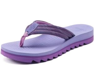 COFACE Womens Arch Support Flip Flops Yoga Mat Memory Foam Comfortable Thick Cushion Walking Thong Sandals Ladies Slip On Summer Beach Pool Orthotic Recovery Plantar Fasciitis Slippers Purple Size 8