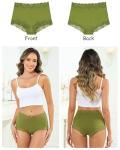 LEVAO Boy Shorts Underwear for Women Lace Full Coverage Boxer Briefs Panties 5 Pack S-XL