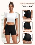 INNERSY Period Boxer for Women High Waisted Leak Proof Postpartm Menstrual Mesh BoyShorts Panties Underwear 3-Pack (Black, Large)