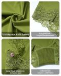 LEVAO Boy Shorts Underwear for Women Lace Full Coverage Boxer Briefs Panties 5 Pack S-XL