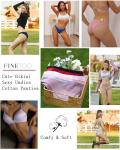 FINETOO 6 Pack Cotton Underwear for Women Cute Low Rise Bikini Panties High Cut Breathable Sexy Womens Cheeky S-XL