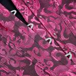 ADELCE Women's Lace Up Corset Boned Floral Overbust Shapewear Lingerie Bustier Bodyshaper Top Black Pink S