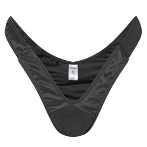 QOYDOY Thong Tucking Gaff Panties For Crossdressers Transgender Individuals Smooth Silky Hidden Gaff Shaping Brief（Black XXS）