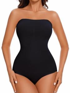 LIRASDIS Strapless Shapewear Bodysuit for Women, Tummy Control Butt Lifter Brief Body Shaper, Seamless Sculpting Tank Top
