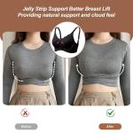 OEAK Womens Wireless Bras Push Up Support Full Coverage Bralettes No Underwire Bra Comfortable Everyday Seamless Tshirt Bras Black L