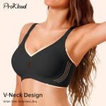 Bras for Women No Underwire Wireless Push up Bra Full Coverage Bralettes Comfortable Everyday Bras with Support and Lift Black