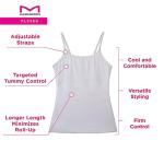 Maidenform womens Long Length Camisole Fl3266 shapewear tops, Latte Lift, X-Large US